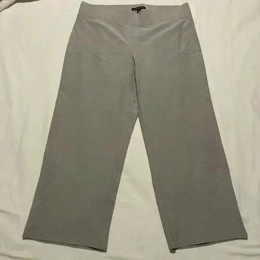 EILEEN FISHER Sand Pants Sz S Women's RN 78121 CA 34460; Heavy Knit; Cropped